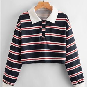 Striped polo t-shirt